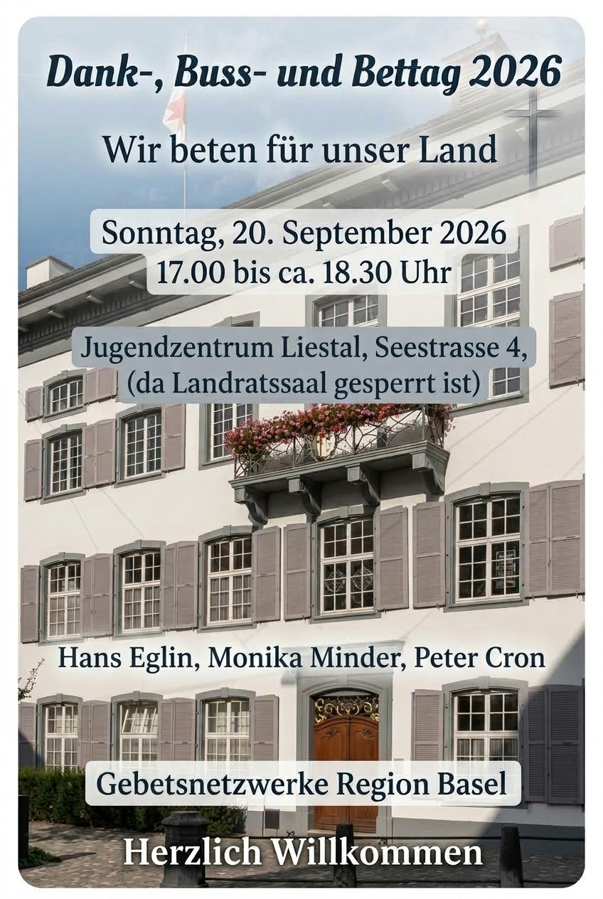 Bettag 20. September 2026 Einladung